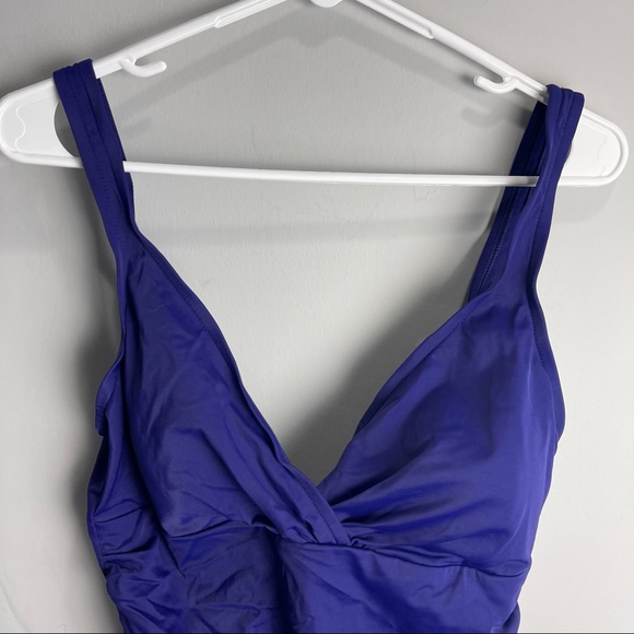 Croft & Barrow sz 16 womens one piece swimsuit purple - Picture 4 of 6